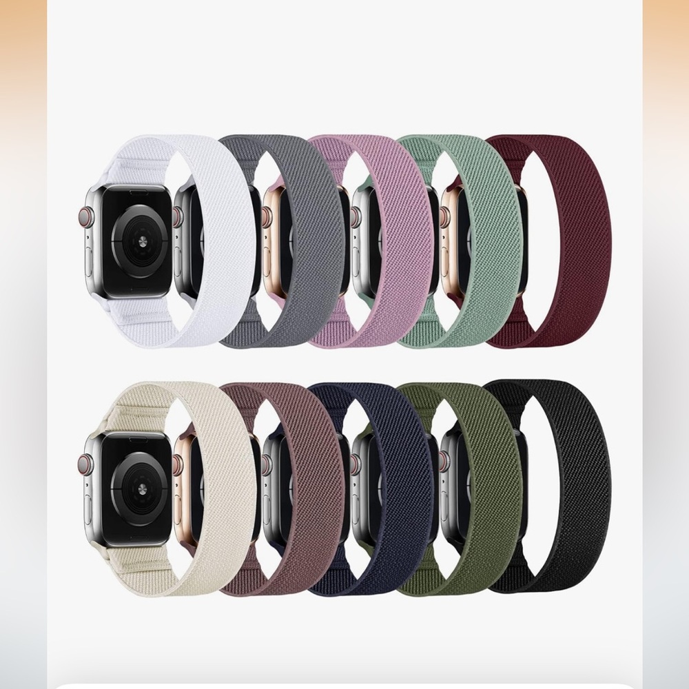 Set of 10 Apple Watch Bands in Assorted Colors Size XS